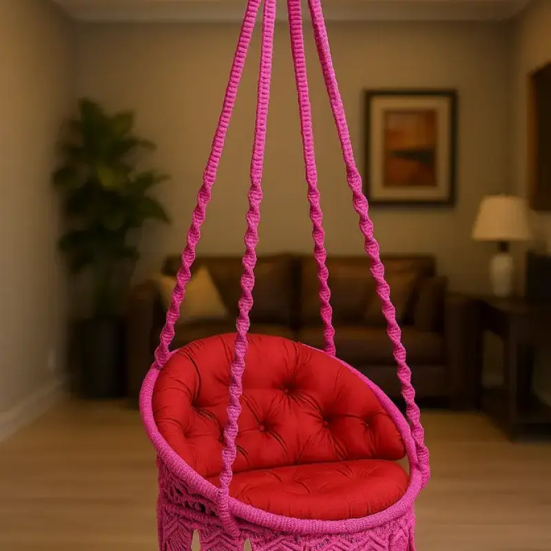 চেয়ার দোলনা গোলাপি 23 ইঞ্চি